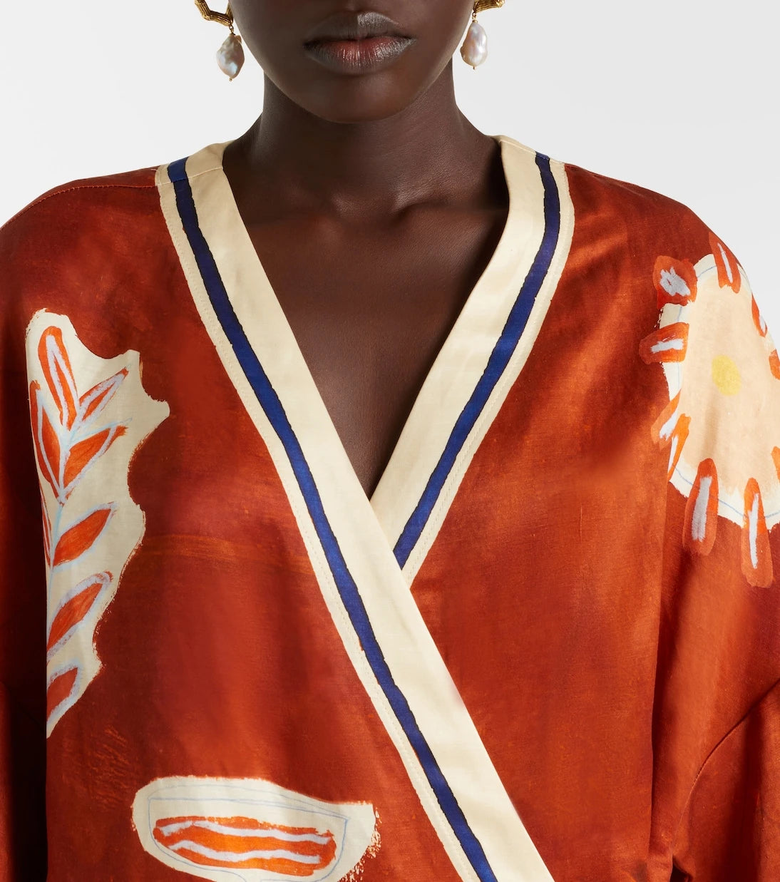 Alémais - x LRNCE Soleil D'Amour printed wrap dress