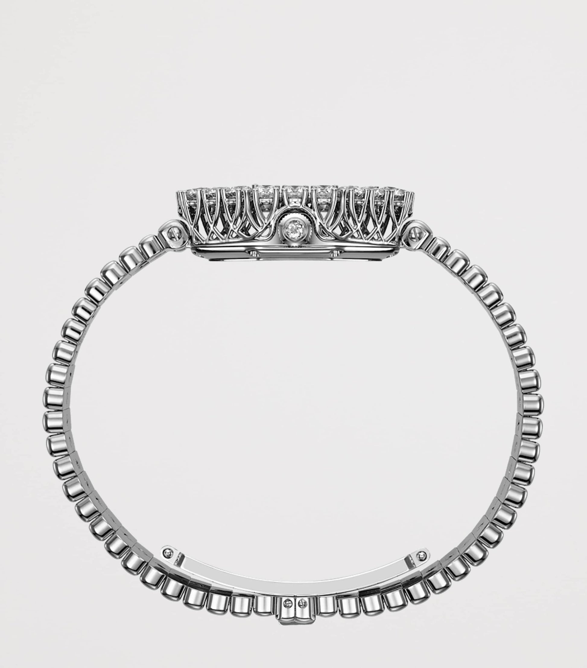 White Gold and Diamond Octagonal L'Heure du Diamant Watch 32mm