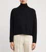 Black Wool-Cashmere Rollneck Sweater