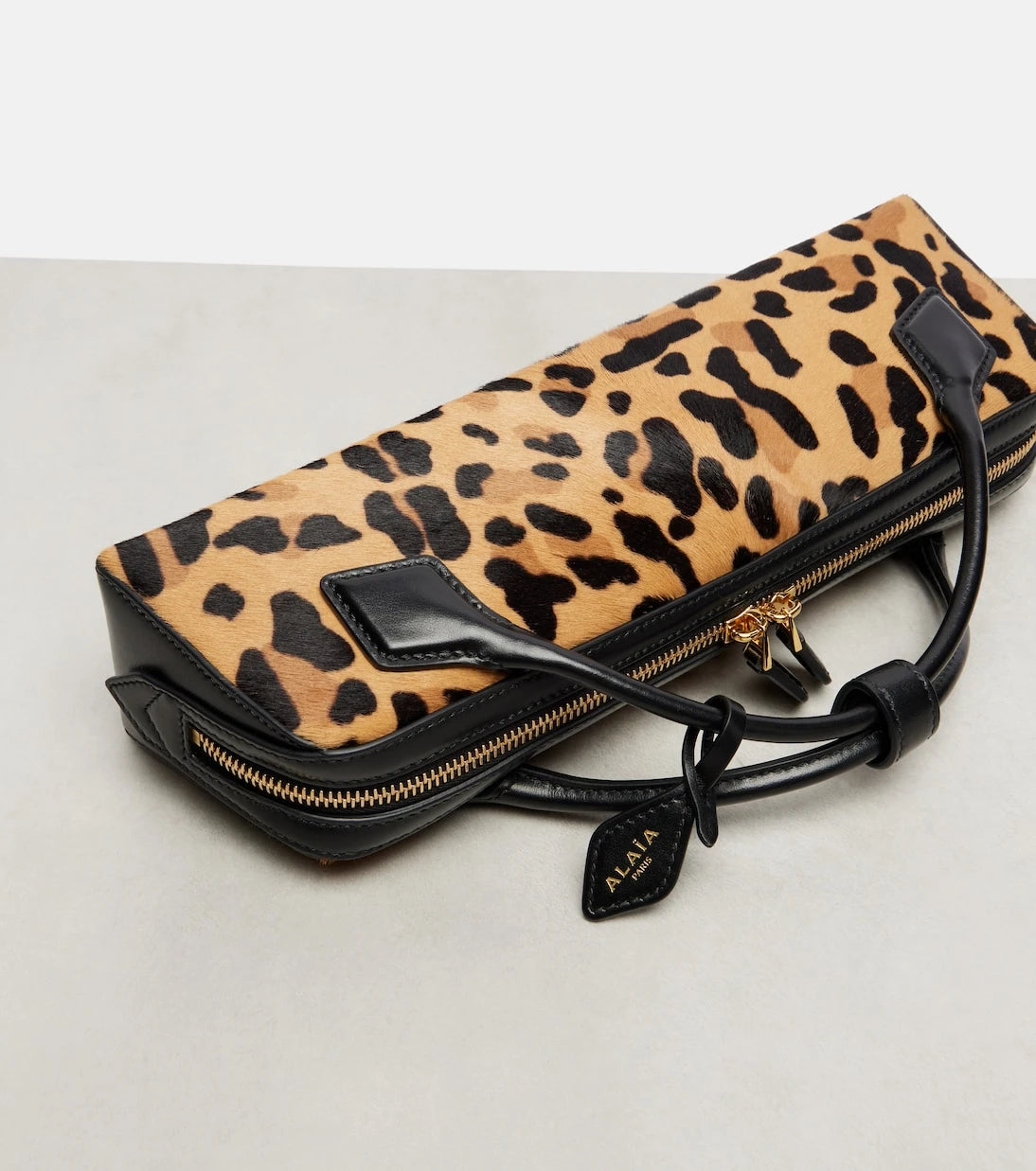 Alaïa - Le Teckel leopard-print calf hair clutch
