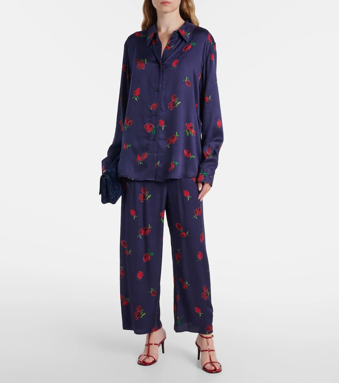 Khaite - Mindy printed twill wide-leg pants