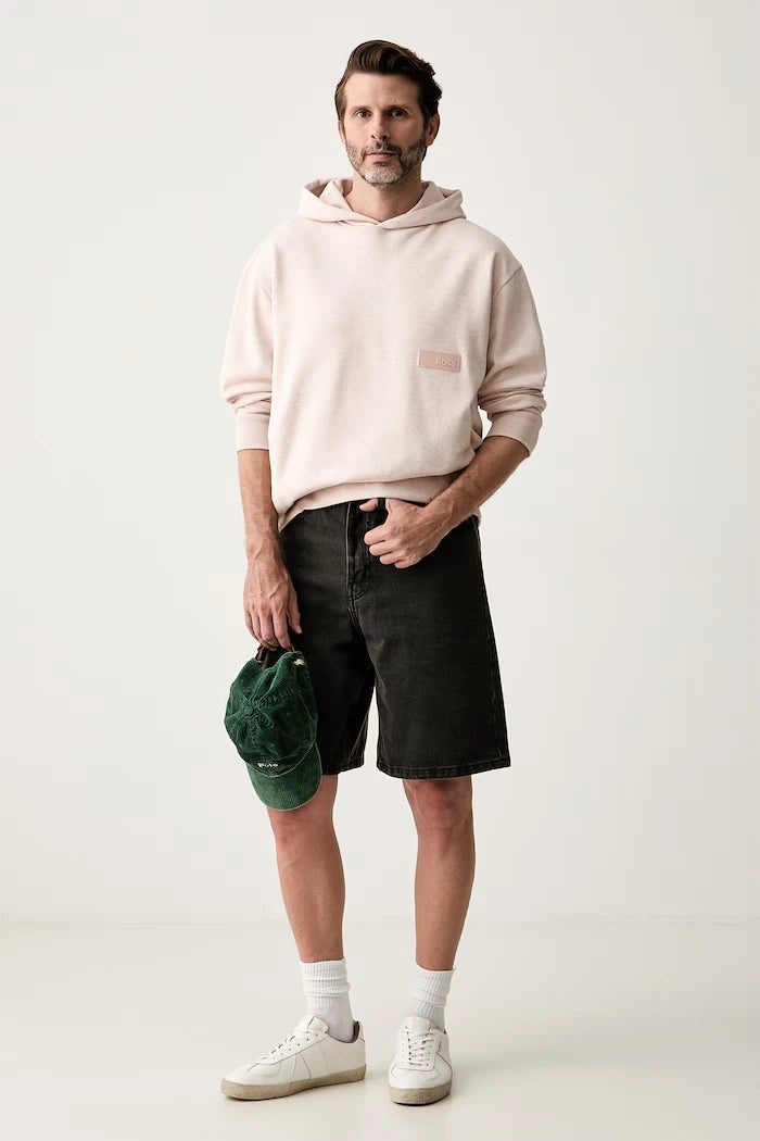 BOSS Green erkek pamuklu kapüşonlu sweatshirt SW_Hoodie