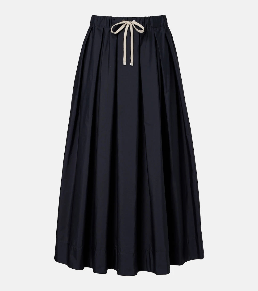 'S Max Mara - Pineta pleated cotton midi skirt