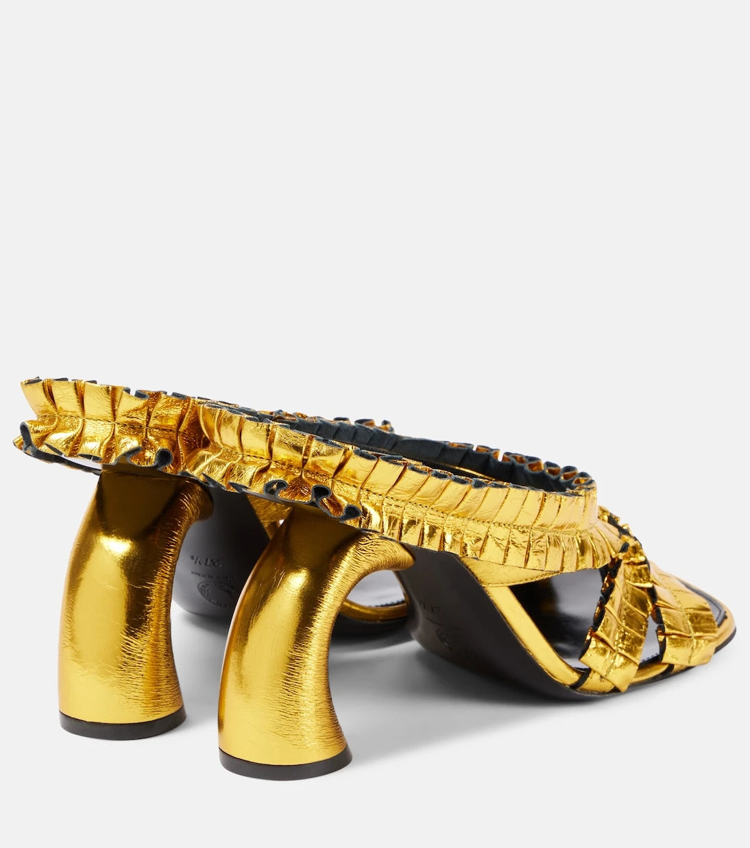 Dries Van Noten - 95 Metallic leather sandals