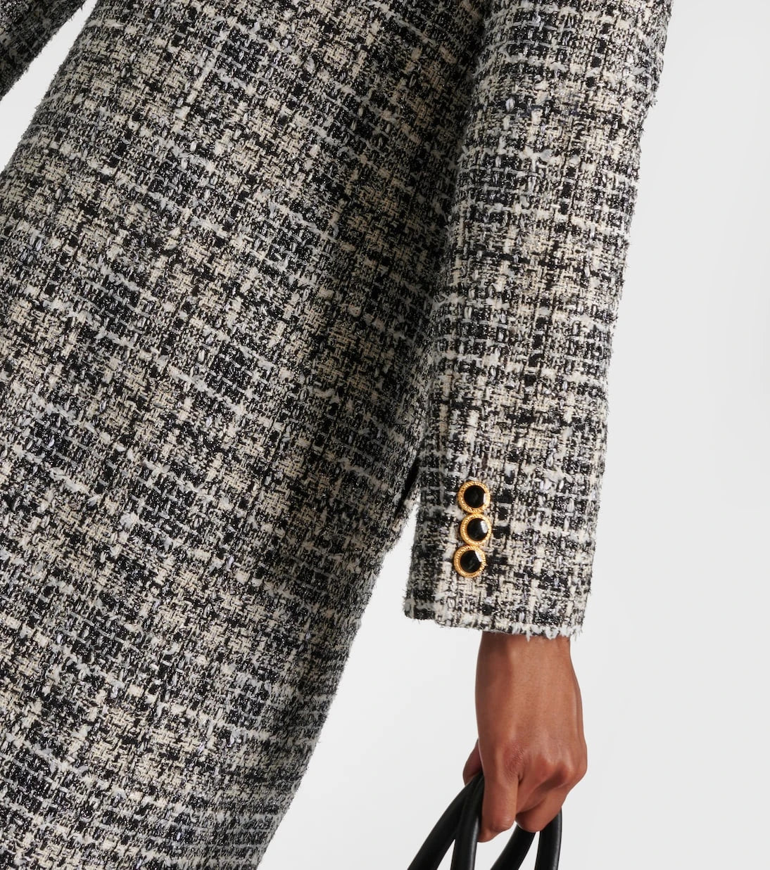 Alessandra Rich - معطف من نسيج التويد Lurex®