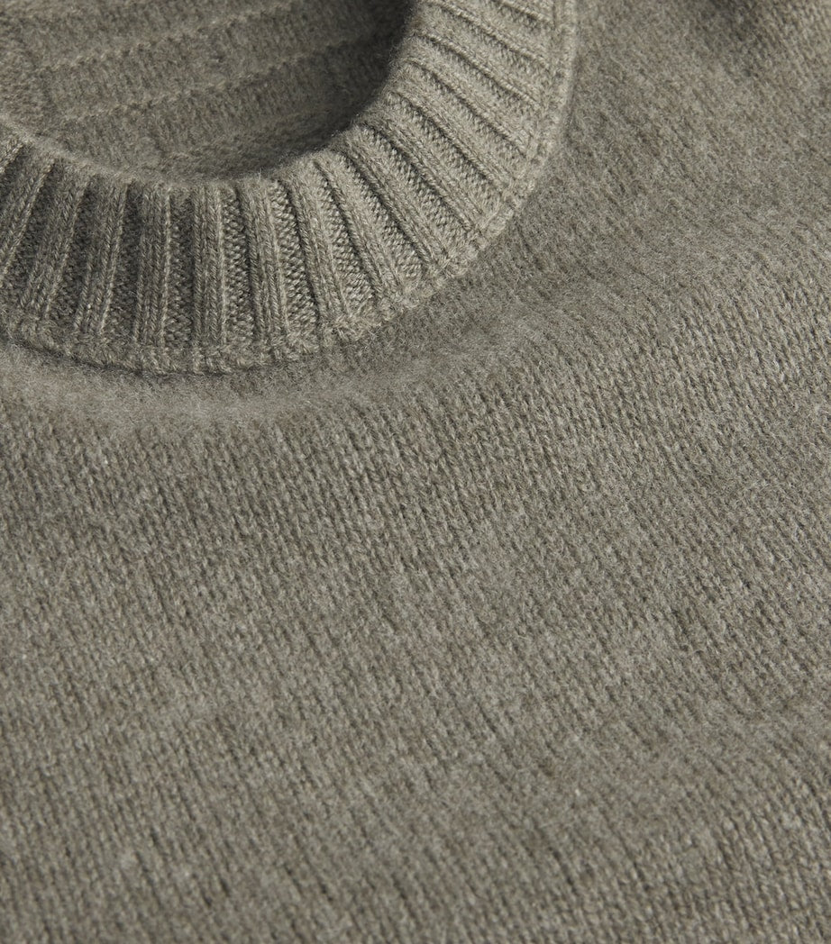 Green Cashmere Crew-Neck Sweater