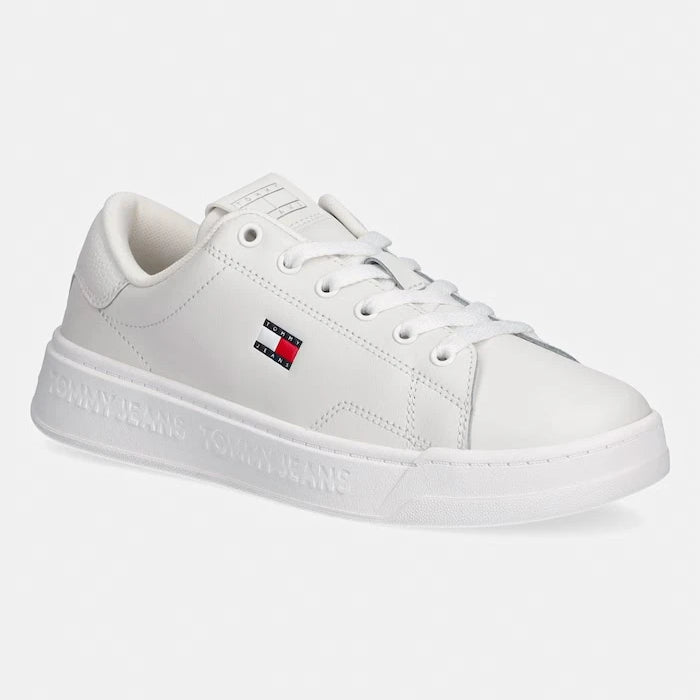 Tommy Jeans TJW SCRIPT CUPSOLE маратонки дамски кожени