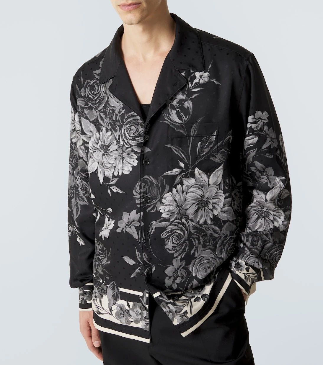 Dolce&Gabbana - Floral polka-dot silk shirt