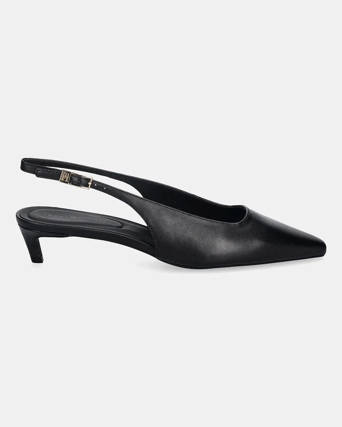 Tommy Hilfiger TH BUCKLE SLINGBACK LOW PUMP İnce Topuklu Deri Ayakkabı
