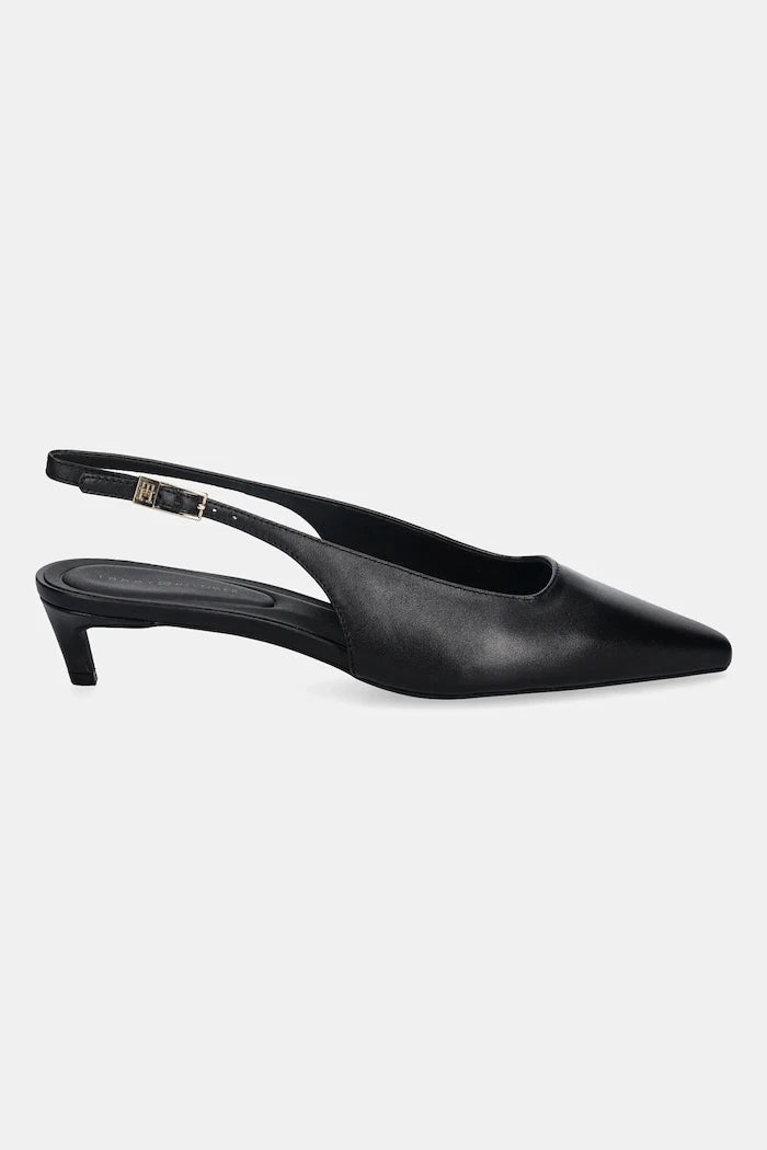 Tommy Hilfiger TH BUCKLE SLINGBACK LOW PUMP İnce Topuklu Deri Ayakkabı