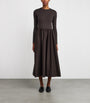 Polo Ralph Lauren Brown Cotton A-Line Midi Dress