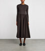 Polo Ralph Lauren Brown Cotton A-Line Midi Dress