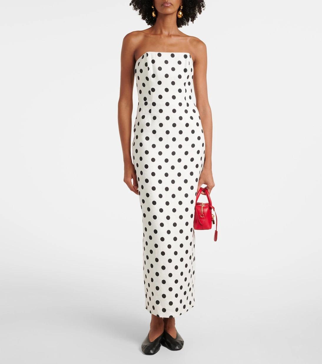 Posse - Romeo polka-dot linen maxi dress