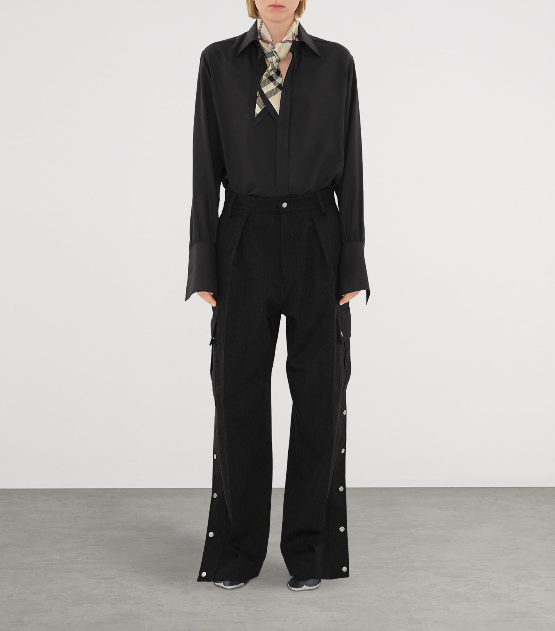 Burberry Silk Skinny Check Scarf