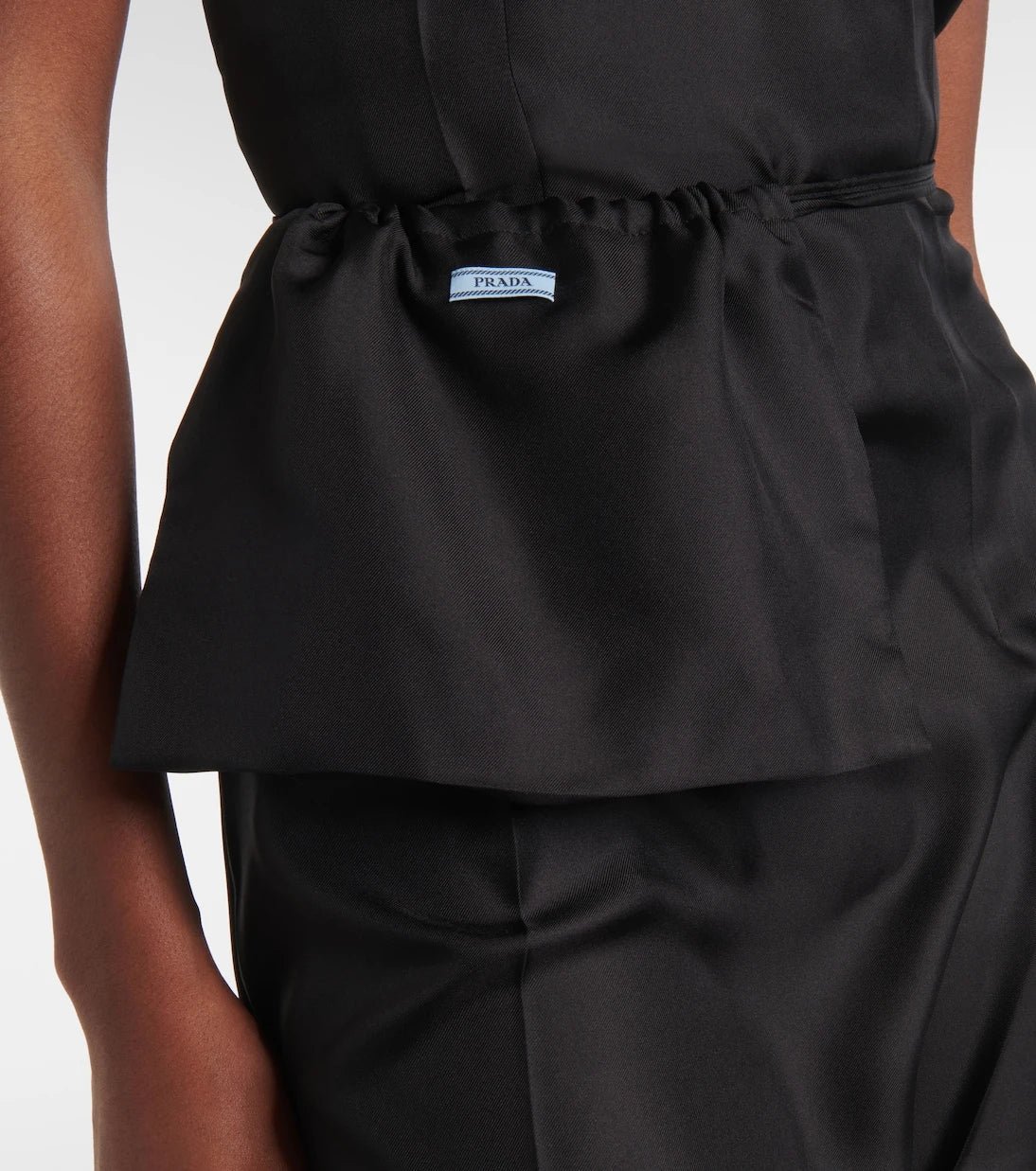 Prada - Silk twill slip dress