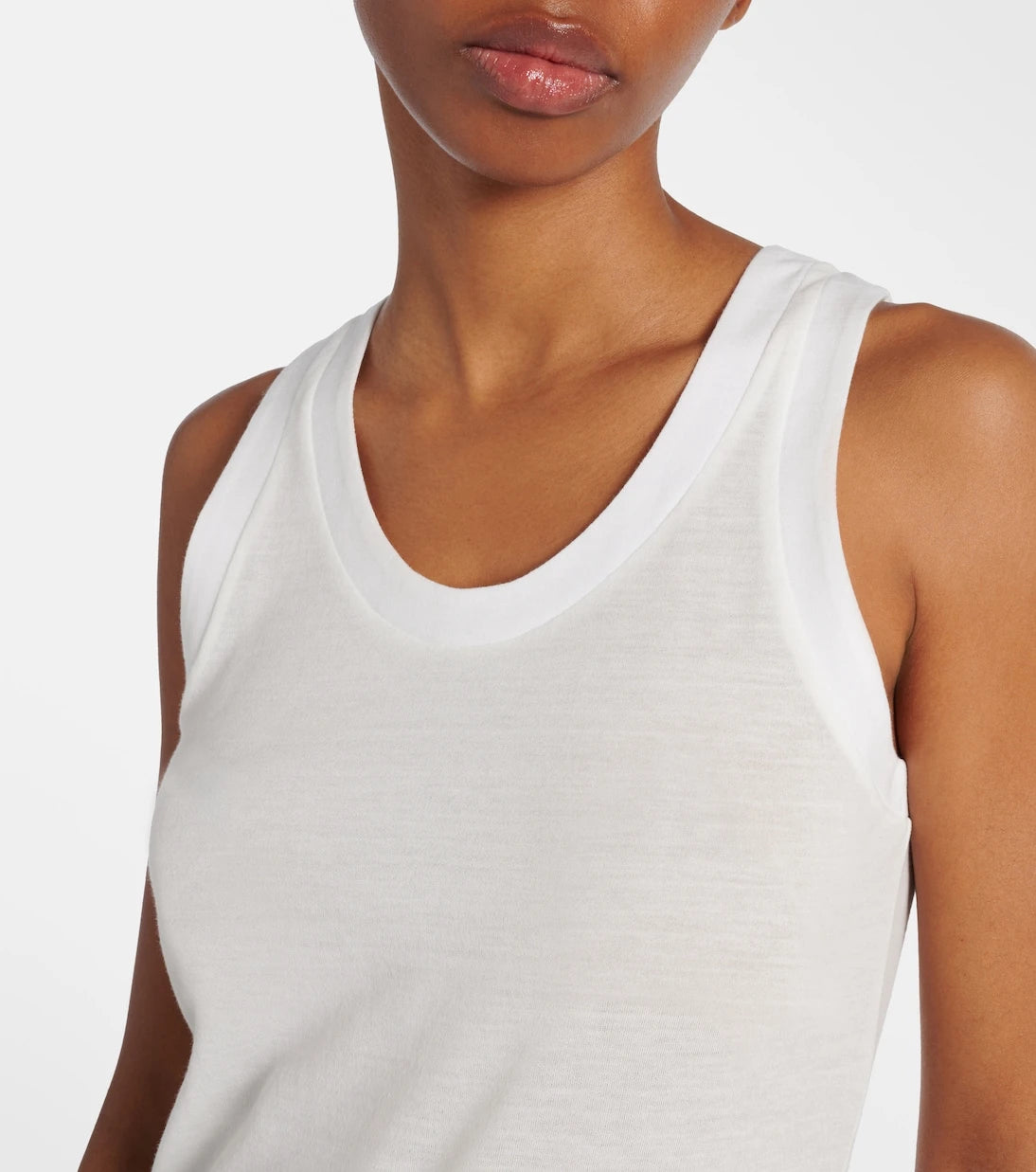 Khaite - Cotton-blend jersey tank top