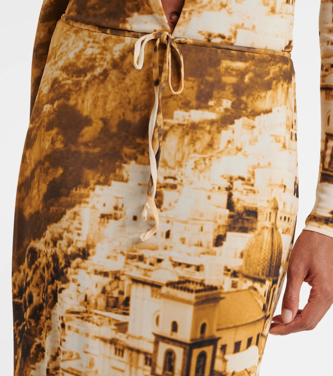 Staud - Porta printed mesh midi skirt