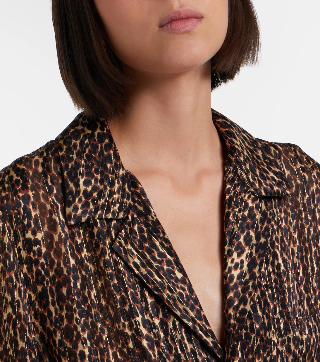Saint Laurent - Leopard-print silk blouse