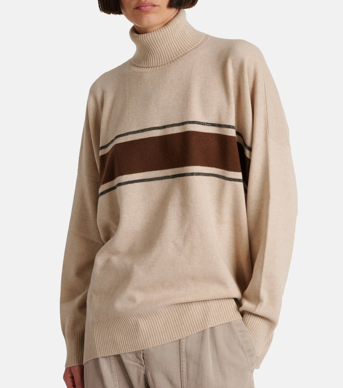 Brunello Cucinelli - Wool, cashmere, and silk sweater