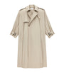 Saint Laurent Nude Cotton Cape Trench Coat