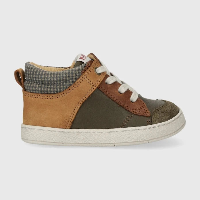 Детски половинки обувки от кожа Pom D'api MOUSSE ZIP TREK