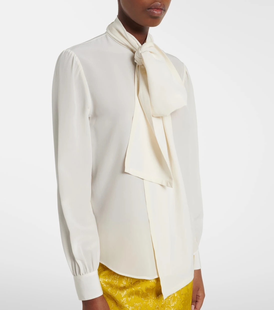Saint Laurent - Tie-neck silk blouse