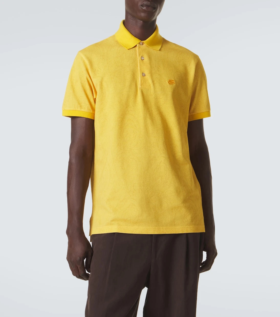 Etro - Paisley cotton piqué polo shirt