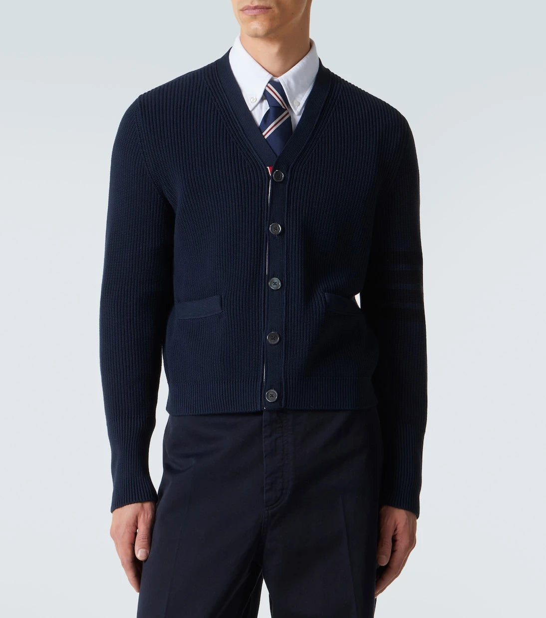 Thom Browne - 4-Bar cotton cardigan