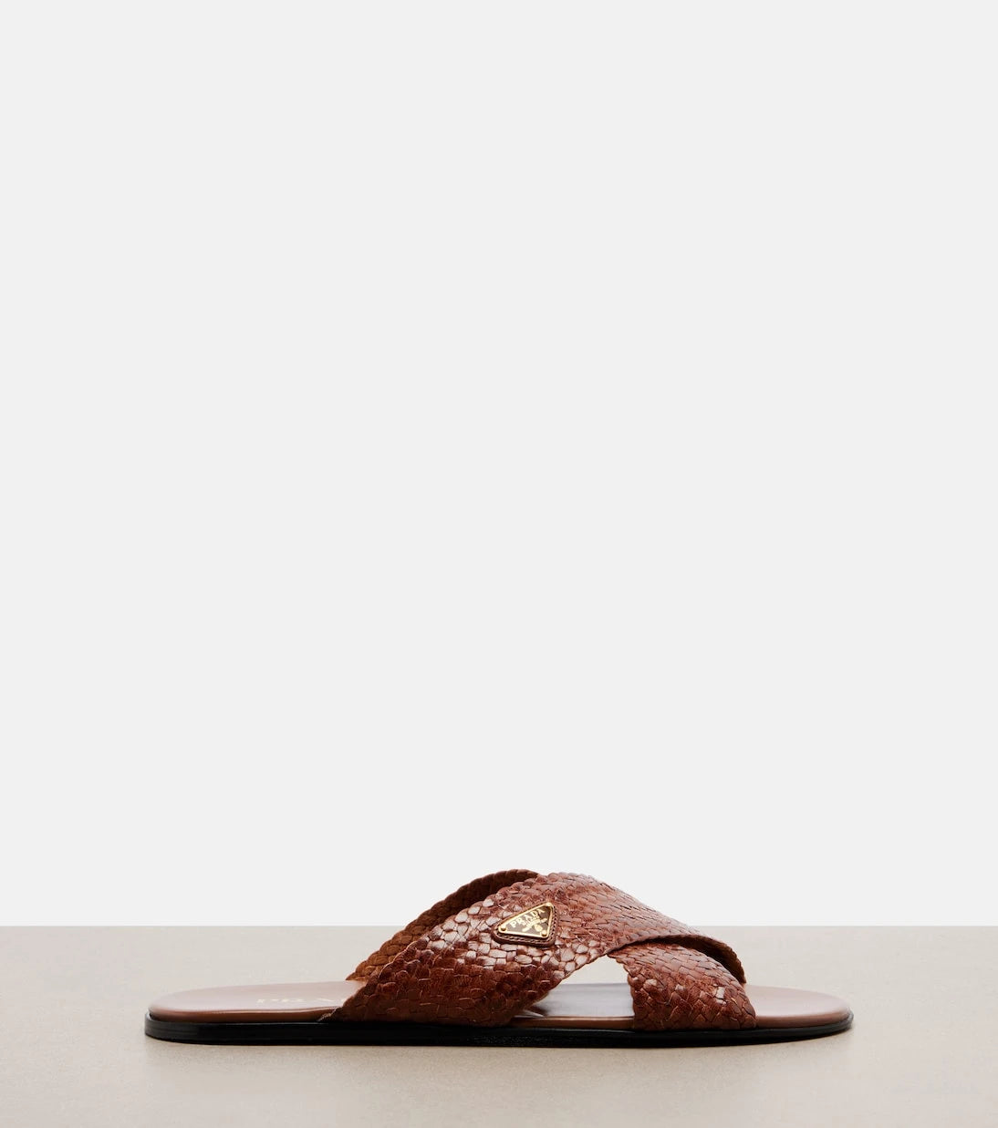 Prada - Woven leather slides