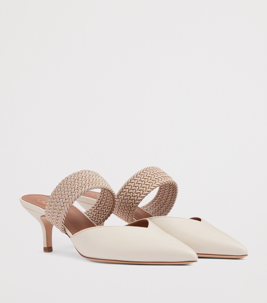 Ivory Leather Maisie Mules 45