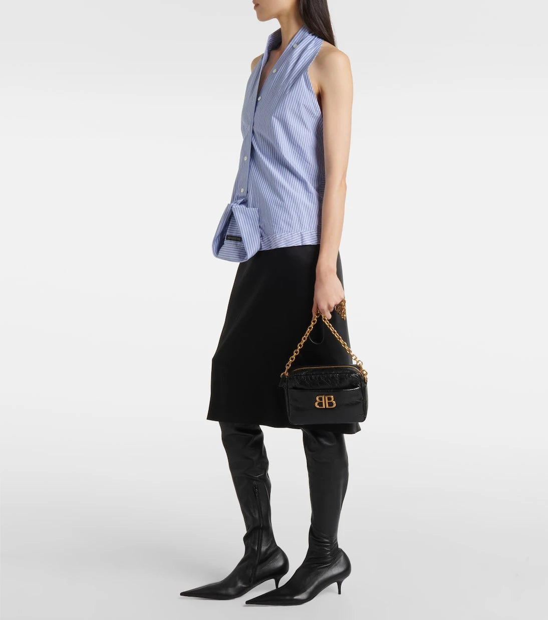 Balenciaga - Avenue leather over-the-knee boots