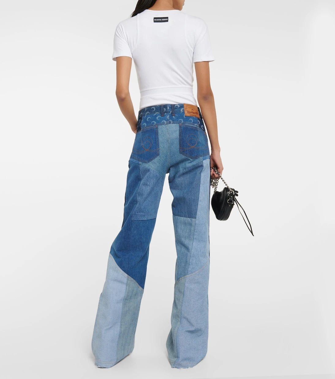 Marine Serre - Regenerated wide-leg jeans