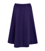 Vince Purple Flared Midi Skirt