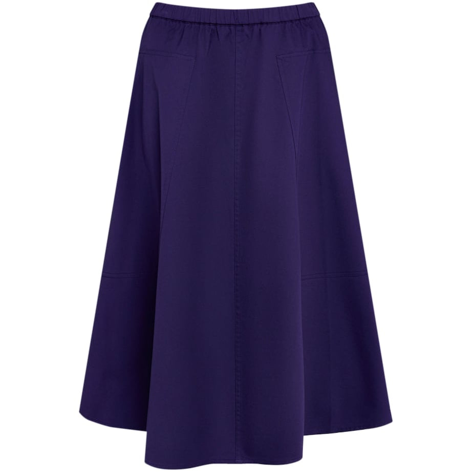 Vince Purple Flared Midi Skirt