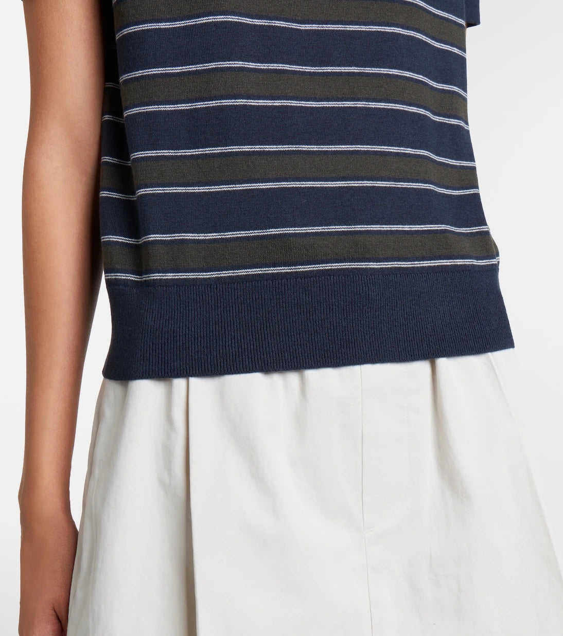 Vince - Striped cotton and cashmere sweater