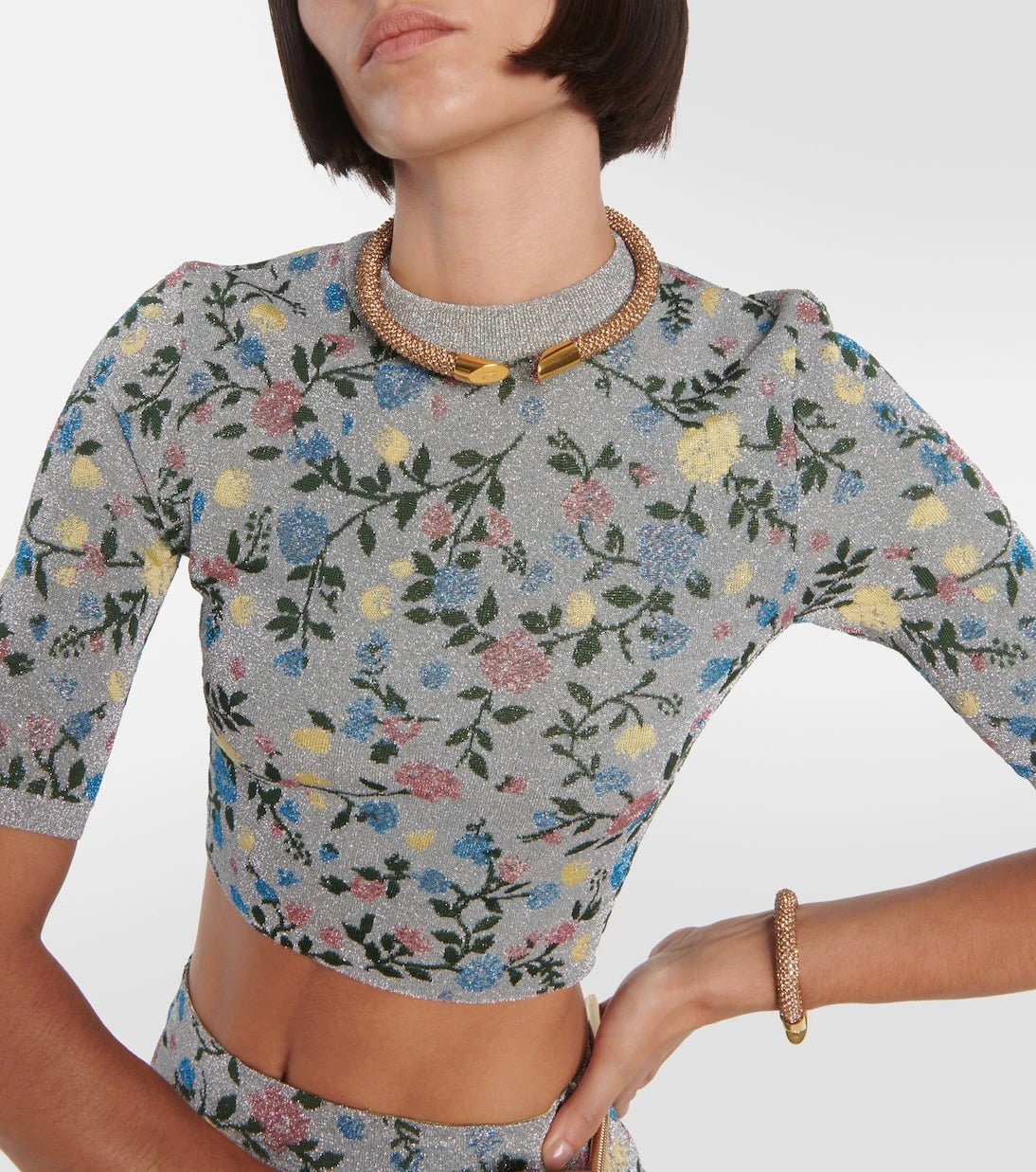 Rabanne - Floral jacquard sweater
