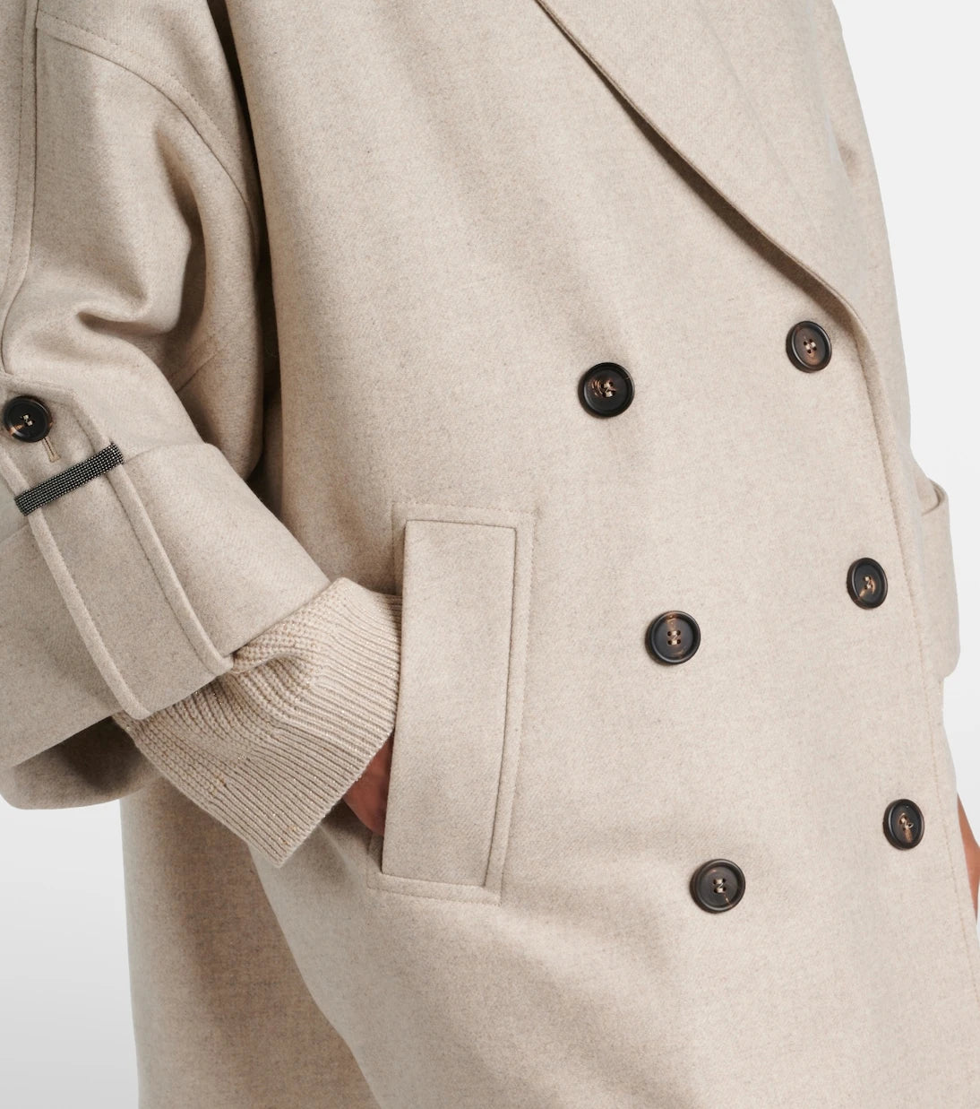 Brunello Cucinelli - Oversize yün kaban