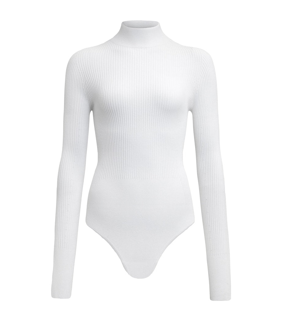 Alaïa White High-Neck Bodysuit