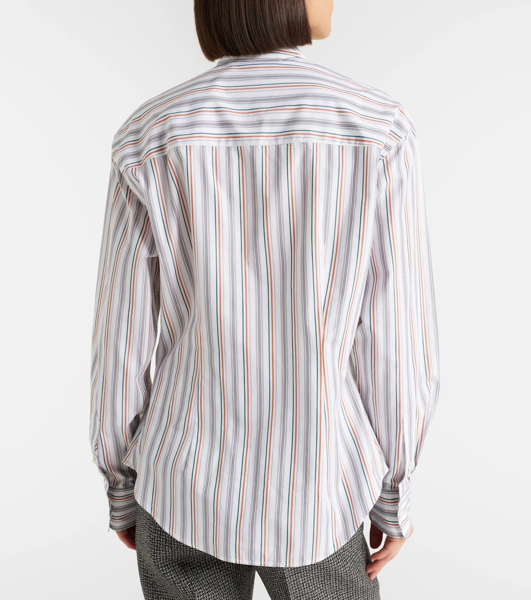 Acne Studios - Bow-detail striped cotton shirt