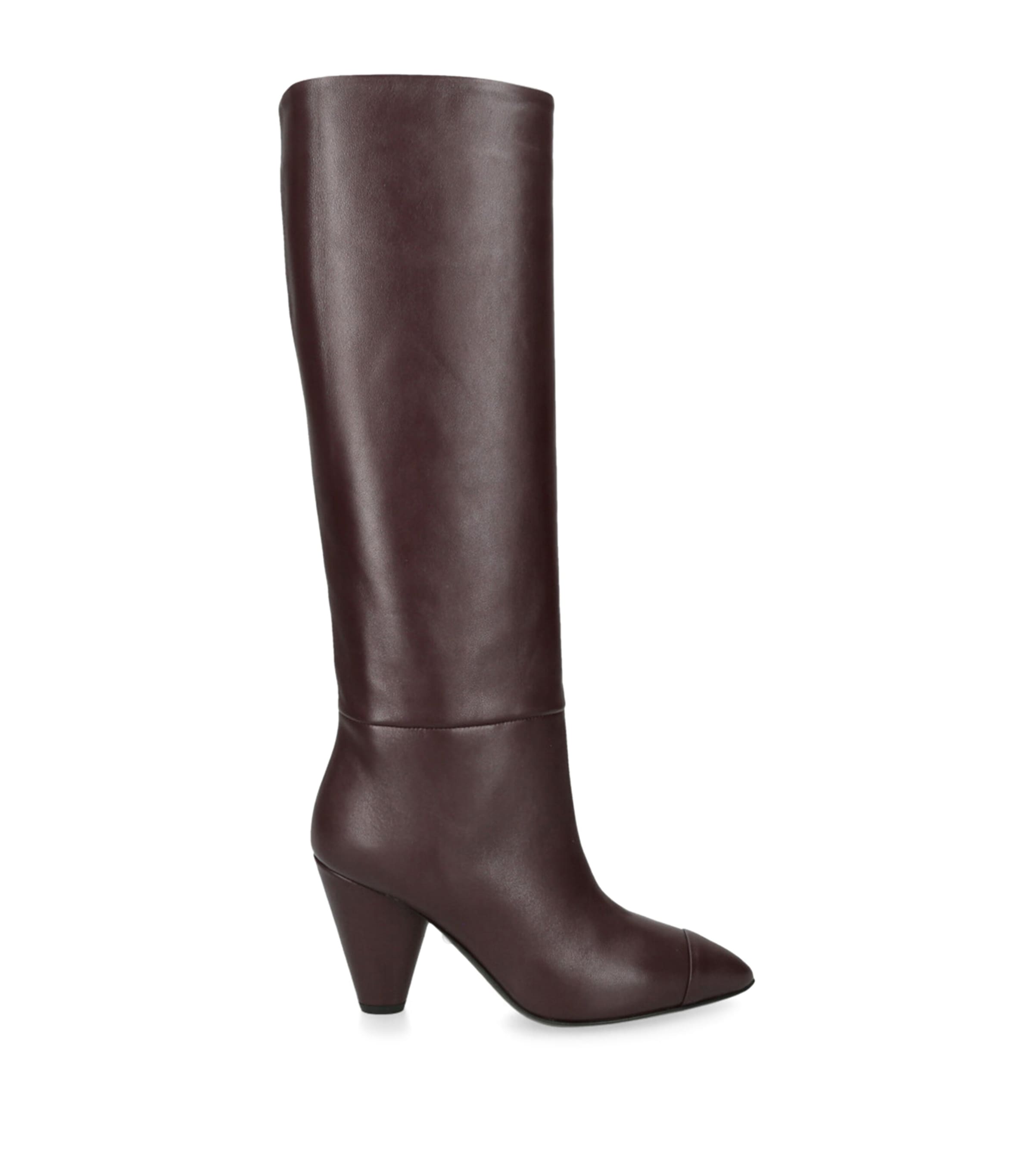 Alevi Burgundy Leather Naty Knee-High Boots 85