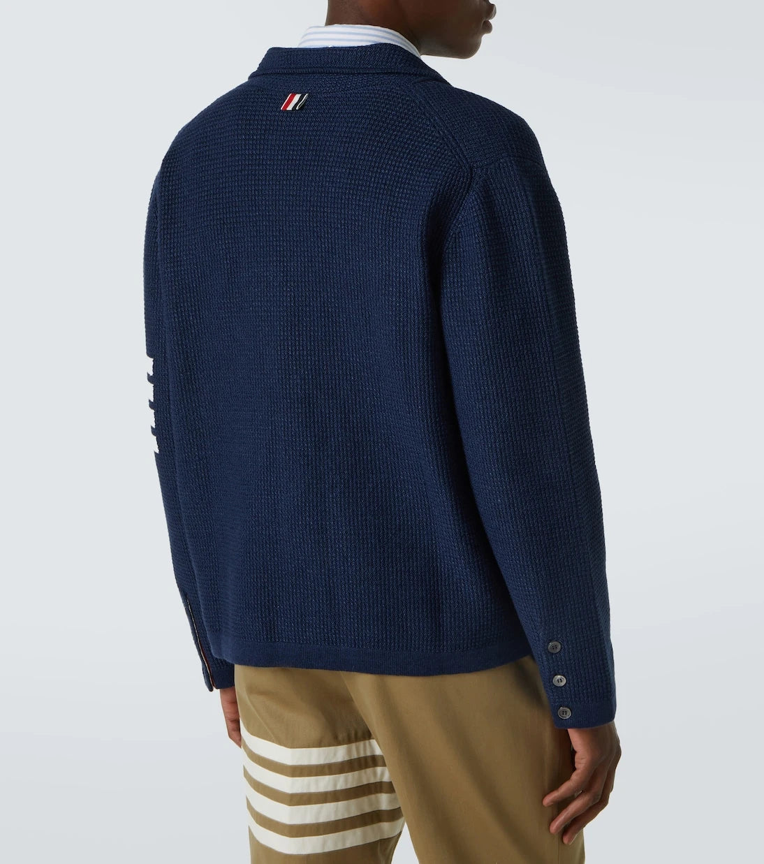 Thom Browne - 4-Bar keten ve pamuk karışımı hırka
