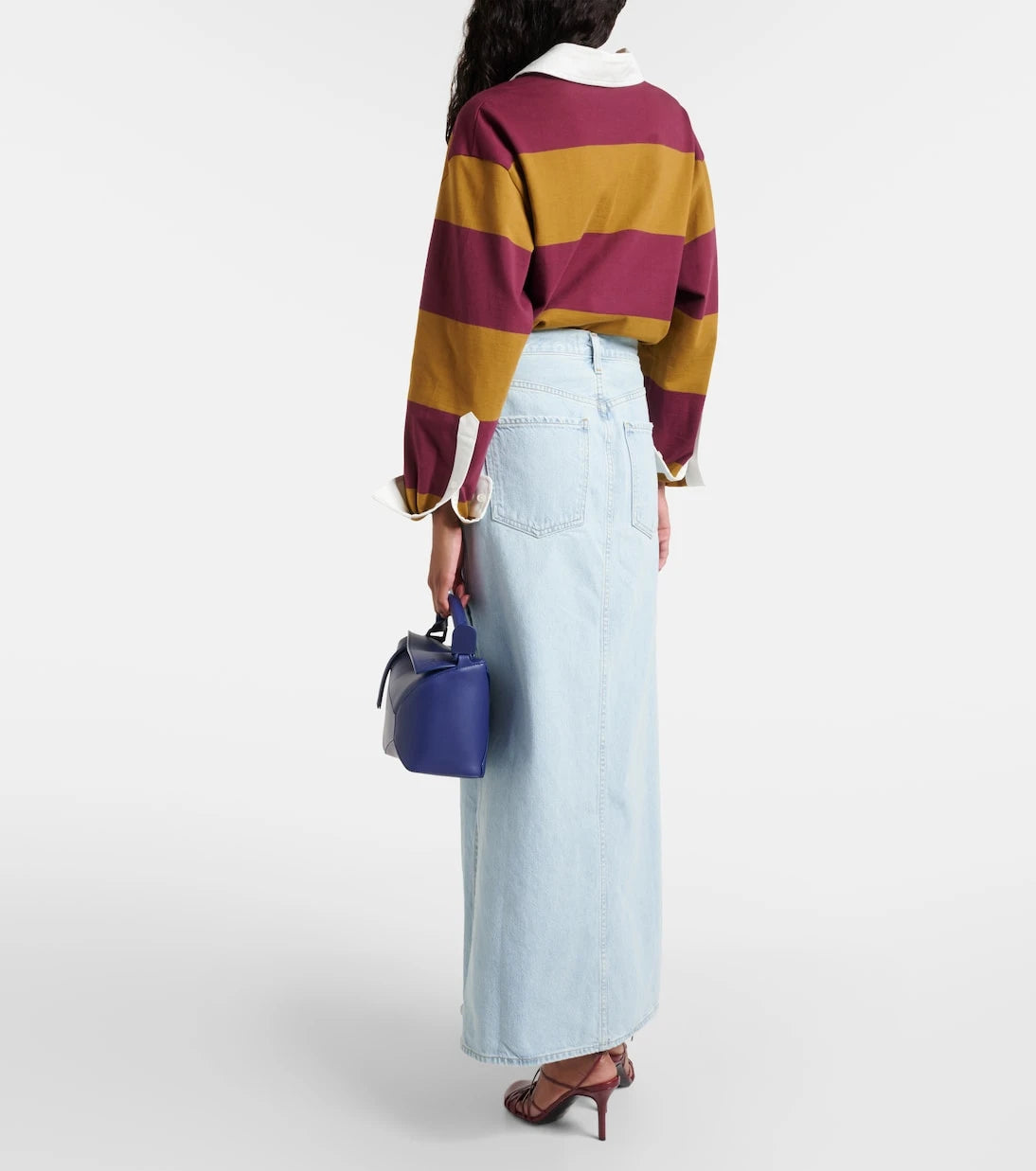 Agolde - Astrid Slice denim maxi skirt