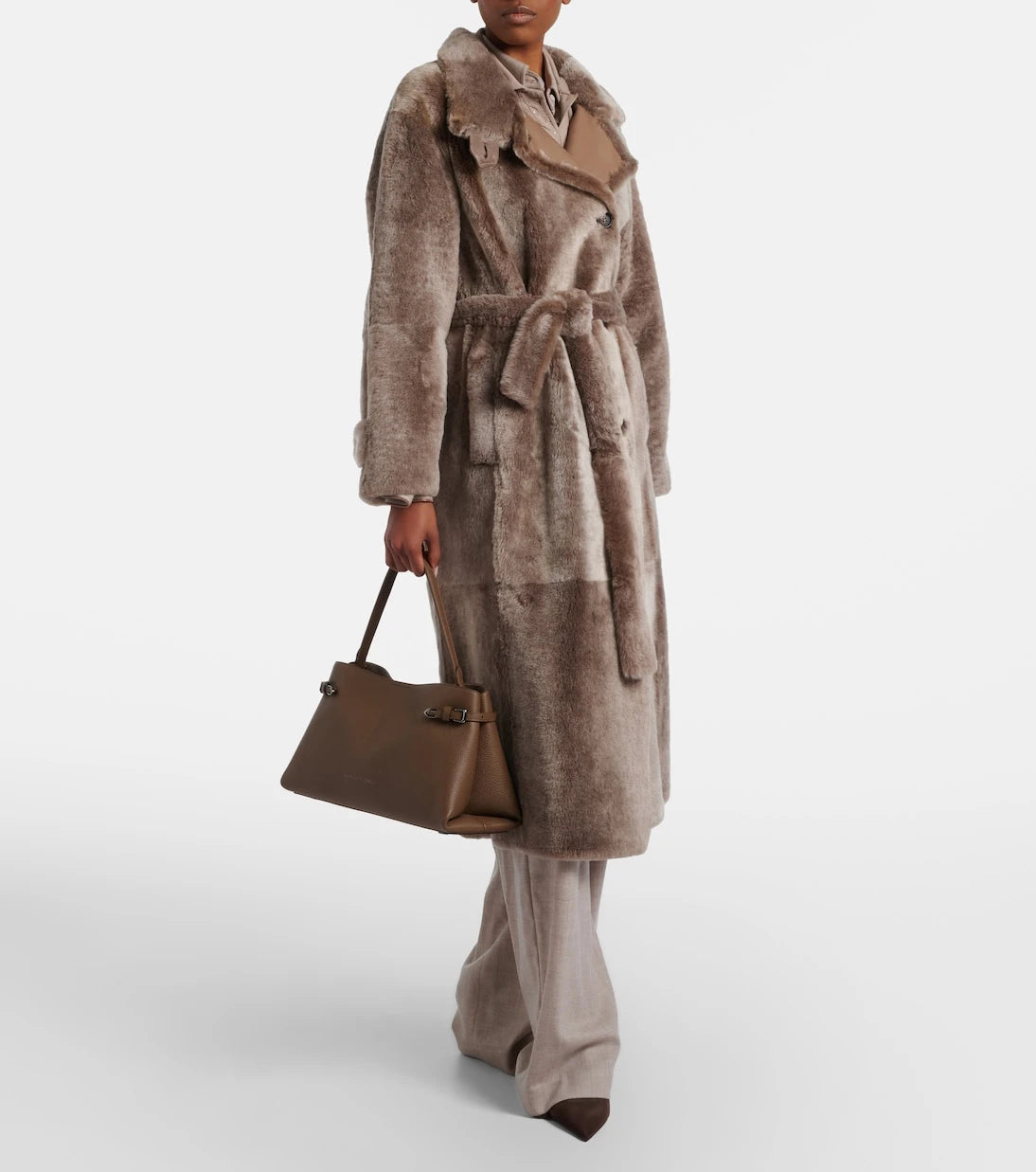 Brunello Cucinelli - Medium leather top-handle bag