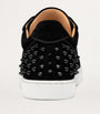 Christian Louboutin Black Vieira 2 Spikes Suede Low-Top Sneakers