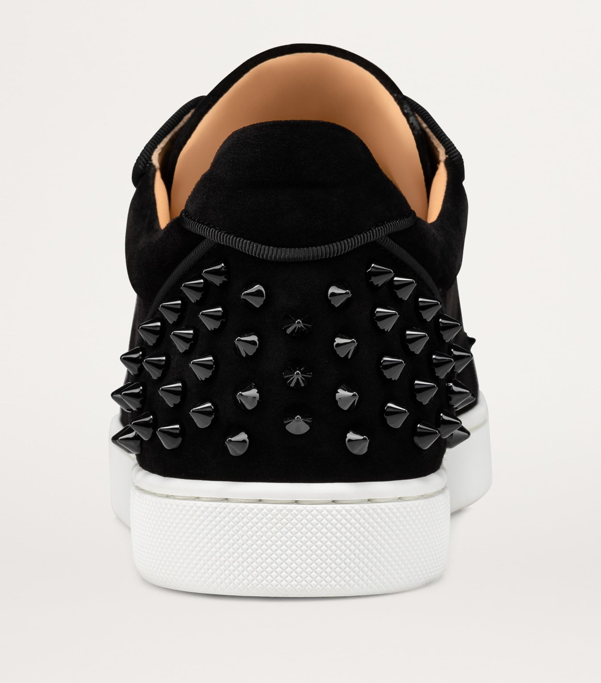 Christian Louboutin Black Vieira 2 Spikes Suede Low-Top Sneakers
