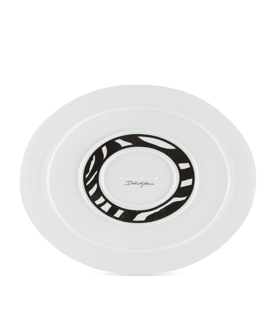 Dolce & Gabbana Casa Porcelain Zebra Serving Plate (45.5cm)