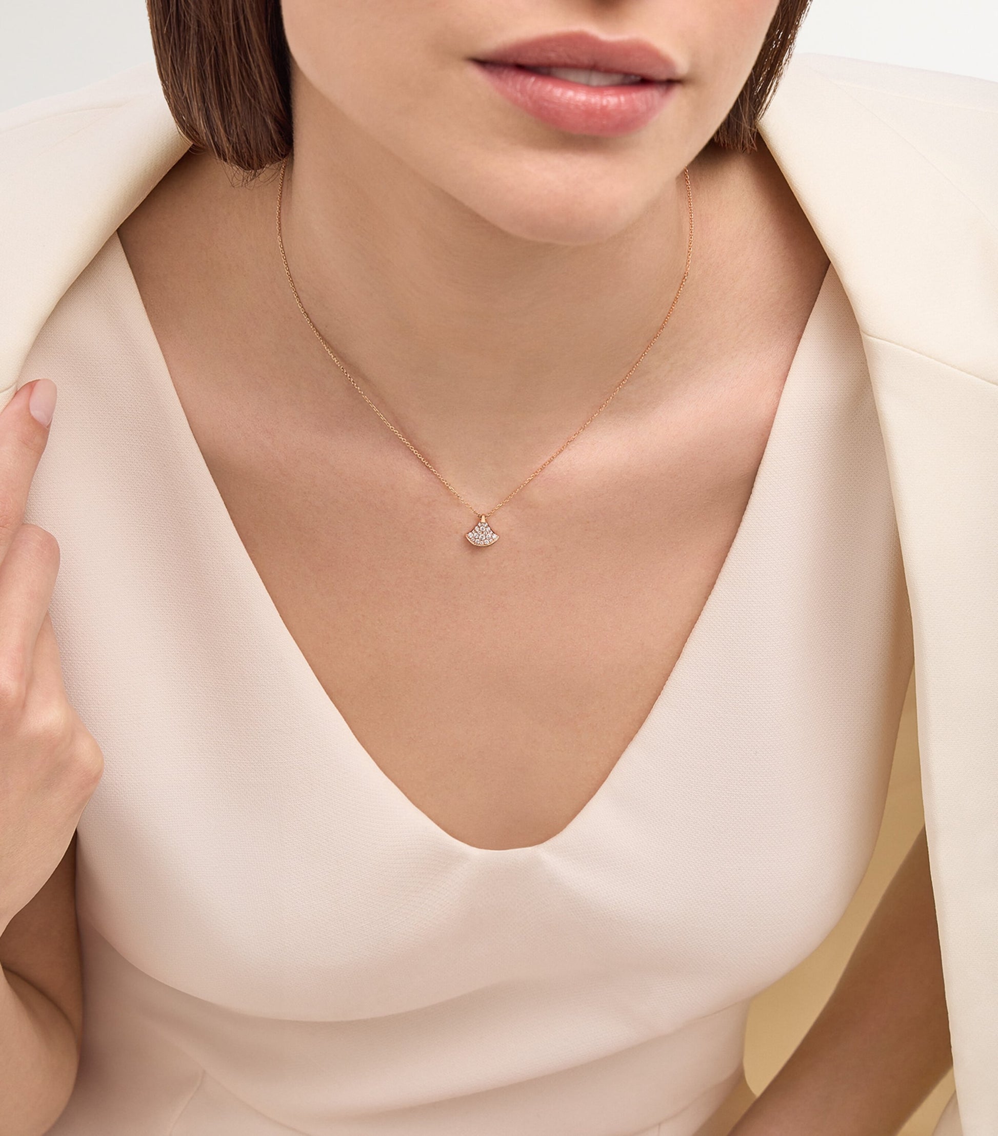 Rose Gold and Diamond Divas' Dream Pendant Necklace