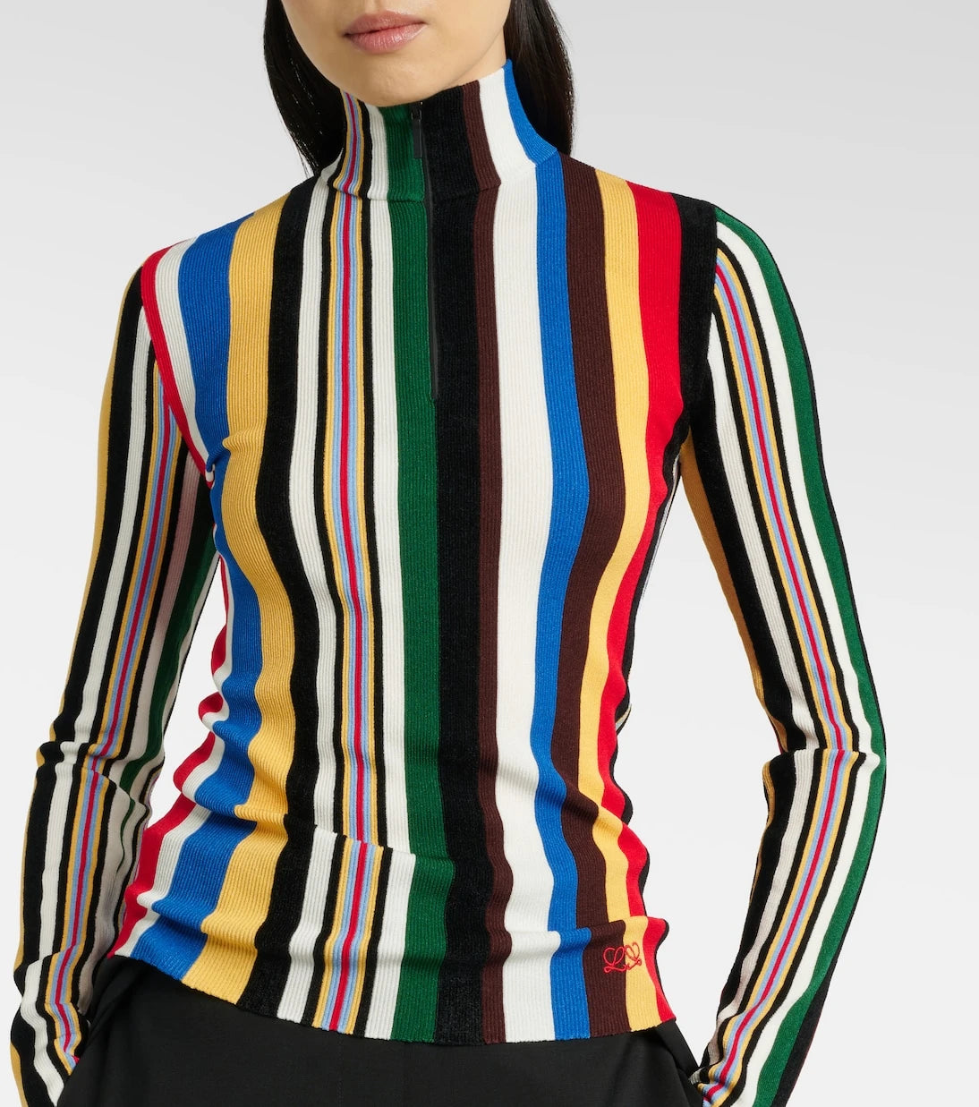 Loewe - Striped half-zip sweater