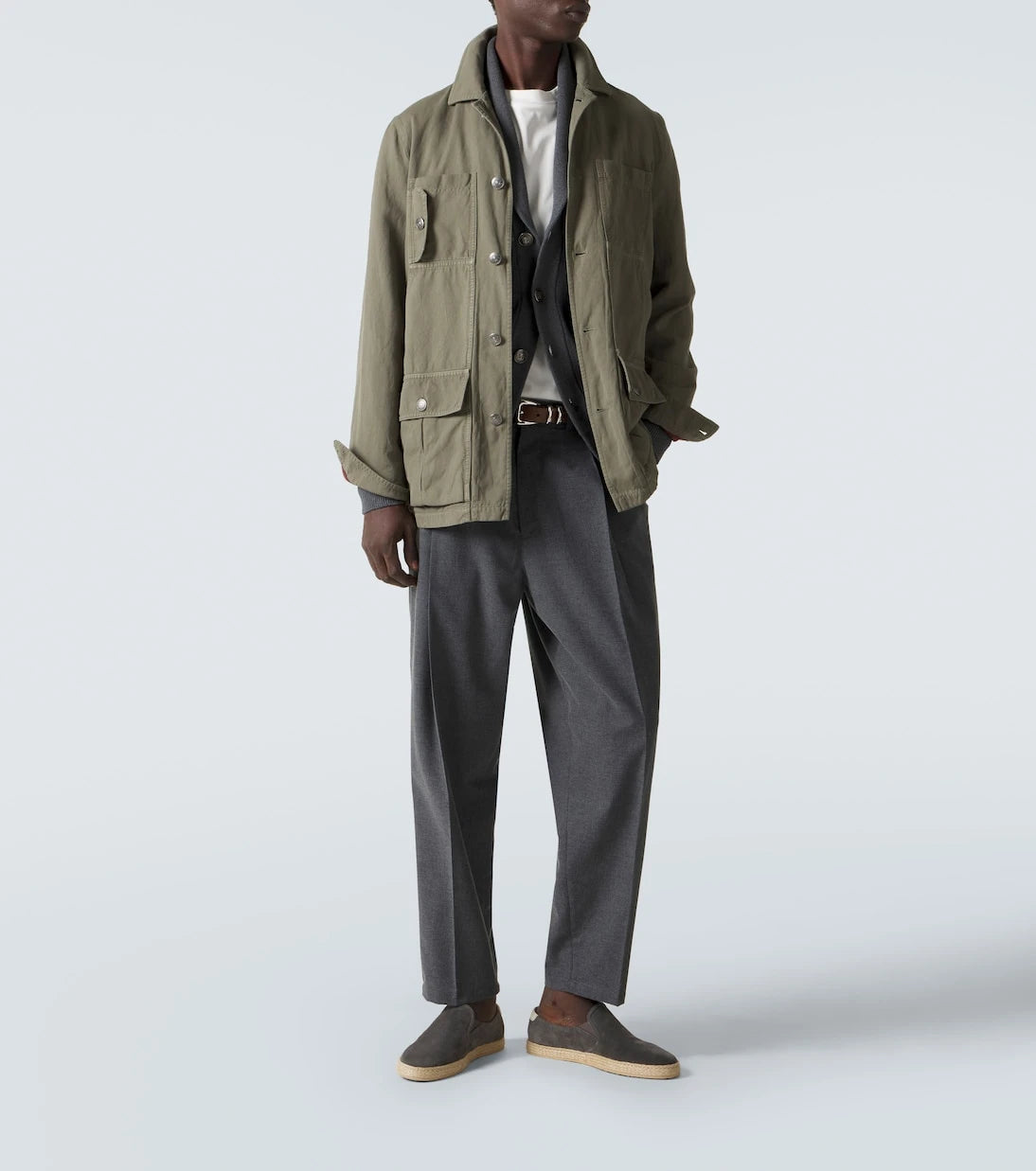 Brunello Cucinelli - Cotton and linen field jacket