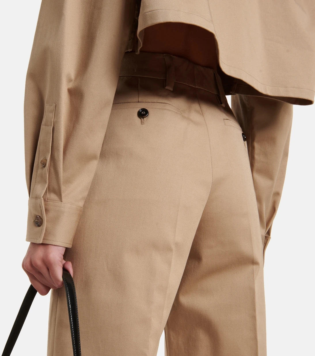 Prada - High-rise cotton-blend pants